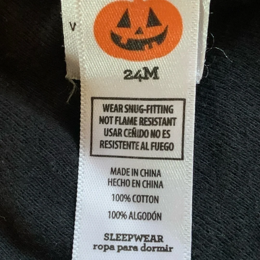 Sleepwear Halloween Spider 2 Piece Long Sleeve Pajama Set Size 24mos